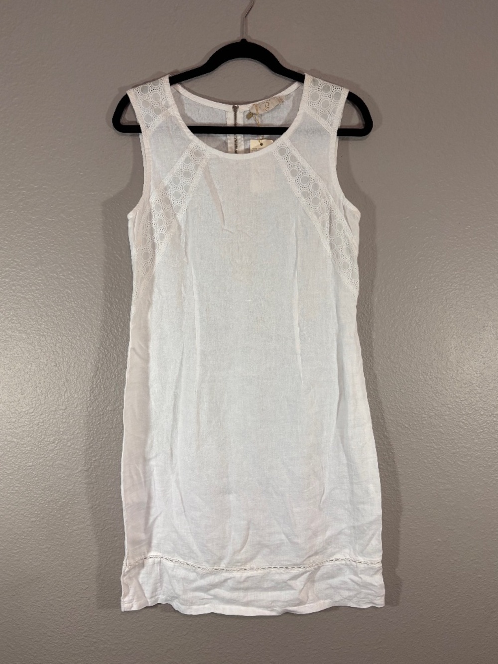 Womens White Pure Linen Sheath Dress Size Small BNWT